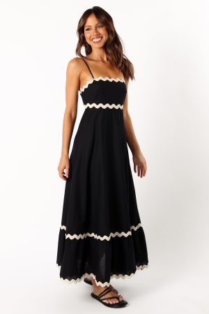 Yana Maxi Dress – Black Cream