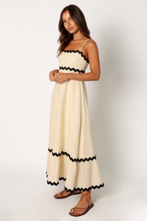 Yana Maxi Dress – Cream Black