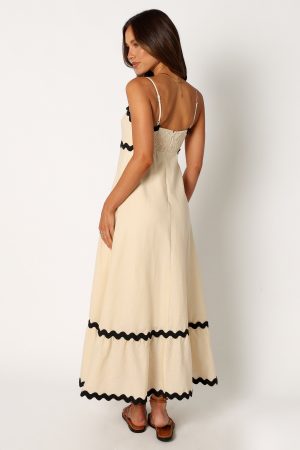 Yana Maxi Dress – Cream Black