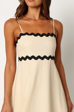 Yana Maxi Dress – Cream Black