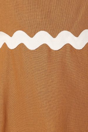 Yana Maxi Dress – Tan White