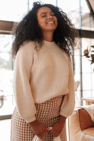 London Knit Sweater – Beige