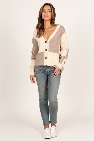 Millie Large Check Cardigan – Multi
