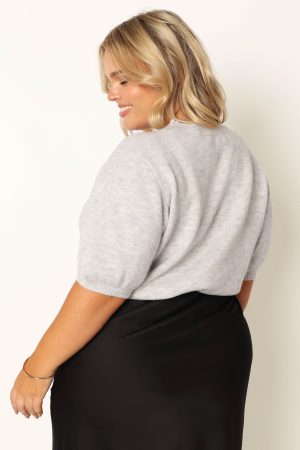 Noah Knit Sweater – Light Heather Grey