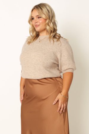 Noah Knit Sweater – Taupe