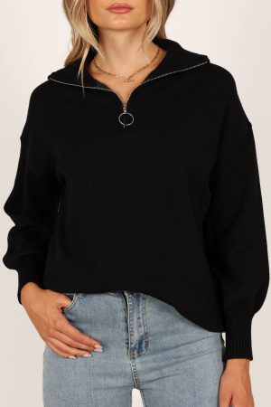 Whistler Knit Sweater – Black