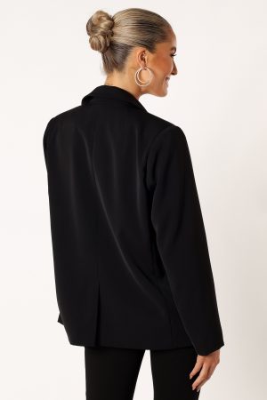 Aubree Embellished Blazer – Black