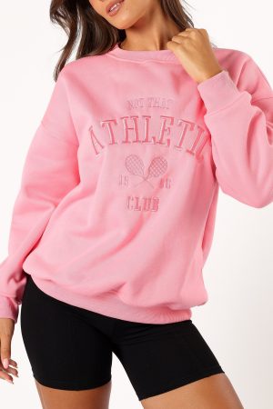 Cora Athletic Sweatshirt – Pink