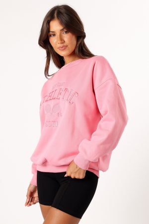 Cora Athletic Sweatshirt – Pink