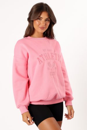 Cora Athletic Sweatshirt – Pink