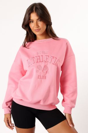 Cora Athletic Sweatshirt – Pink
