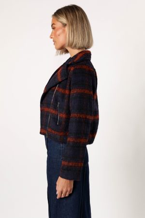 Logan Plaid Jacket – Navy/Teal