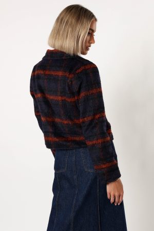 Logan Plaid Jacket – Navy/Teal