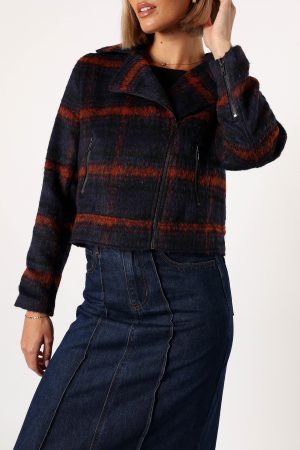 Logan Plaid Jacket – Navy/Teal