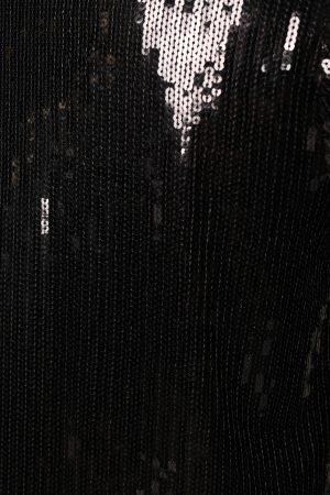 Miriam Sequin Fringe Duster – Black