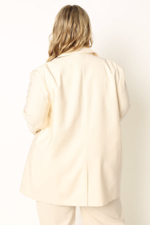 Noelle Oversized Blazer – Cream