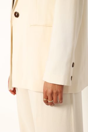 Noelle Oversized Blazer – Cream