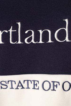 Portland Colorblock Oversized Sweatshirt – White Navy