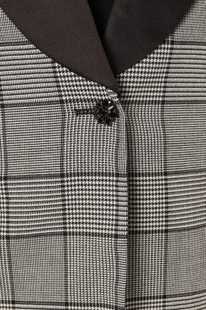 Veronica Contrast Lapel Blazer – Grey