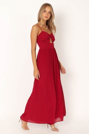 Alice Wide Leg Jumpsuit – Red