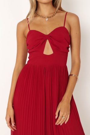 Alice Wide Leg Jumpsuit – Red