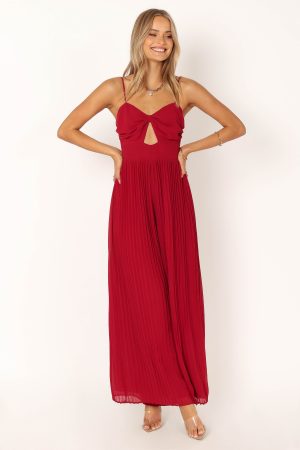 Alice Wide Leg Jumpsuit – Red