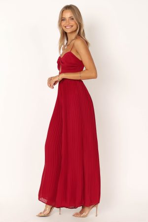 Alice Wide Leg Jumpsuit – Red