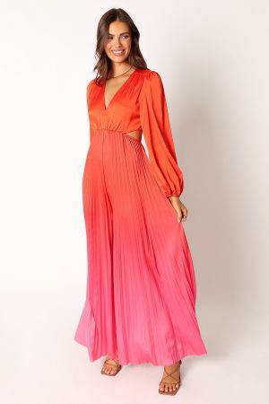 Krista Gradient Jumpsuit – Red