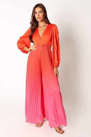 Krista Gradient Jumpsuit – Red