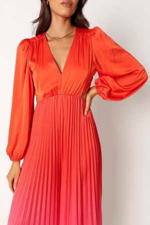 Krista Gradient Jumpsuit – Red