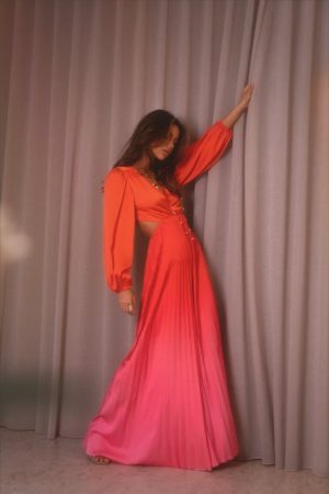 Krista Gradient Jumpsuit – Red