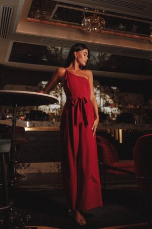 Leyton Jumpsuit – Burgundy