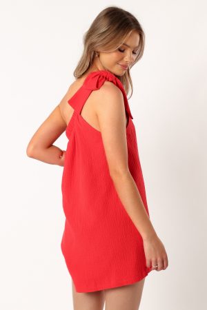 Miffy One Shoulder Romper – Red