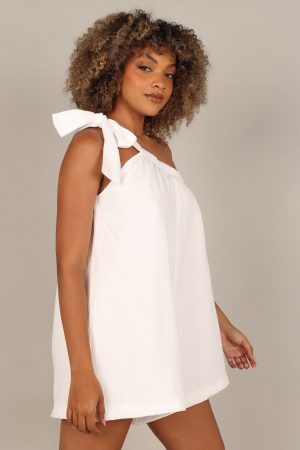Miffy One Shoulder Romper – White