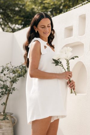 Miffy One Shoulder Romper – White