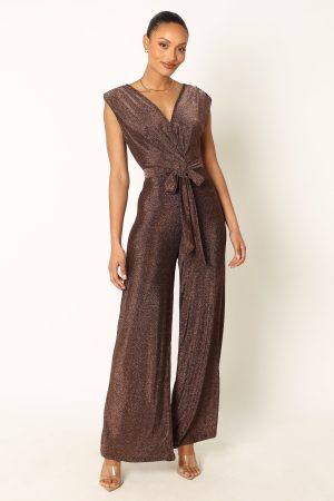 Nora Wide Leg Jumpsuit – Chocolate