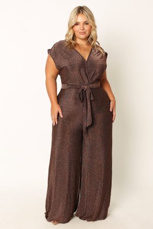 Nora Wide Leg Jumpsuit – Chocolate