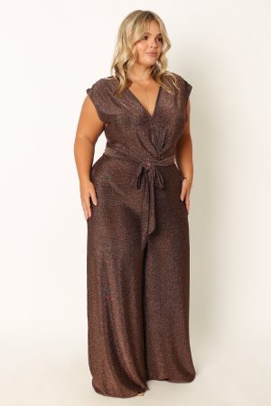 Nora Wide Leg Jumpsuit – Chocolate
