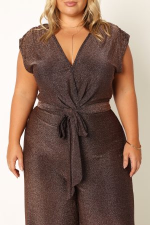 Nora Wide Leg Jumpsuit – Chocolate