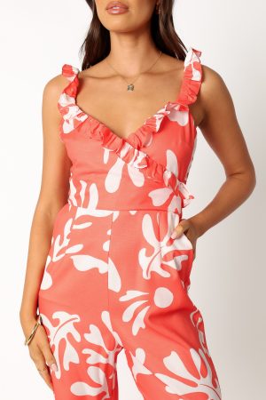 Payton Jumpsuit – Melon White