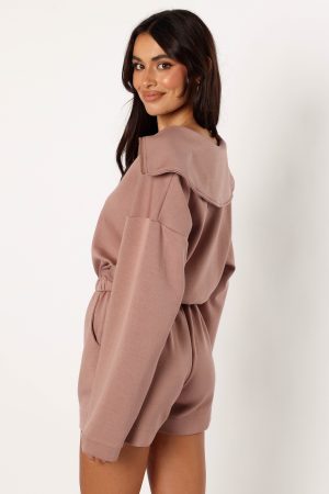 Peri Sweater Romper – Mocha