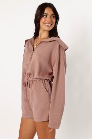 Peri Sweater Romper – Mocha