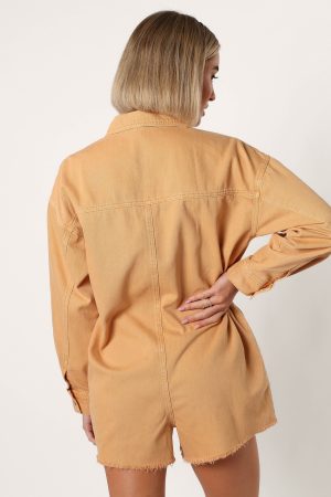 Pollyanna Romper – Tan