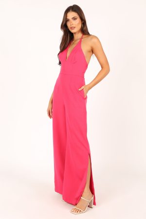 Rumi Wide Leg Jumpsuit – Hot Pink
