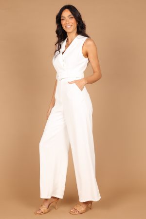 Sienna Belted Jumpsuit – White