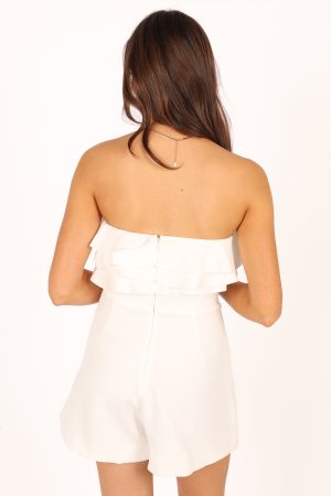 Sookie Frill Romper – White
