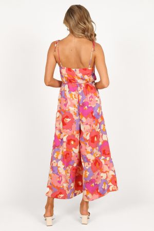 Zahara Wide Leg Jumpsuit – Floral