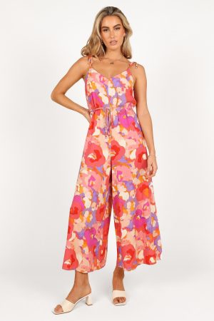 Zahara Wide Leg Jumpsuit – Floral