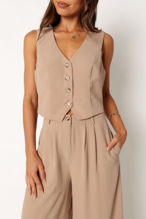 Camille Two Piece Set – Beige