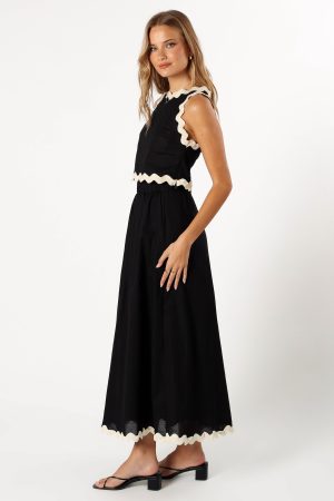 Chrissy Two Piece Set – Black Cream